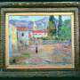 Vladimir Filakovac <br>A motif from a coastal town, 1939 <br>Oil on canvas, 70 × 56.5 cm <br>Signed below on the right: VFilakovac 939